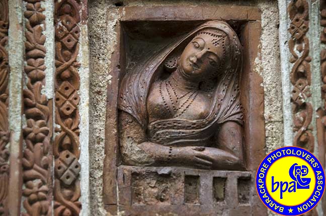 15 a Terracota House wife on Pratapeswar Temple  Kalna
